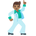 🕺🏽 man dancing: medium skin tone display on Google